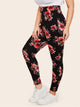 Plus Floral Print Leggings