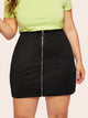 Plus Zip Up Skirt
