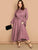  Plus Frill Neck Bishop Sleeve Buttoned Dress