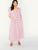 Plus Square Neck Button Front Puff Sleeve Maxi Dress