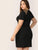  Plus Solid Cut-out Detail Pencil Dress