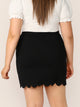 SHEIN Plus Scallop Hem Bodycon Skirt