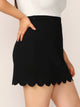 SHEIN Plus Scallop Hem Bodycon Skirt