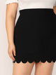 SHEIN Plus Scallop Hem Bodycon Skirt