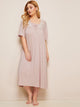 Plus Contrast Lace Night Dress