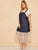 Plus Contrast Mesh Denim Pinafore Dress