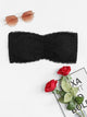 Plus Ruched Floral Lace Bandeau Bra