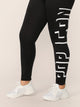 Plus Letter Print Leggings