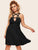 Plus Cut Out Solid Fit & Flare Dress