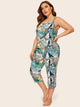 Plus Tropical Cami Pajama Set