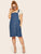 Plus Metal Button Pinafore Denim Dress