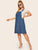 Plus Metal Button Pinafore Denim Dress