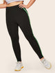 Plus Contrast Taped Side Leggings