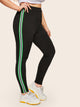 Plus Contrast Taped Side Leggings