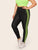 Plus Contrast Neon Lime Checkered Leggings