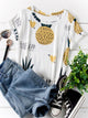 Plus Pineapple And Letter Print Tee