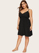 Plus Contrast Lace Night Dress