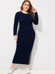  Plus Checked Panel Ringer Pencil Dress