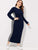  Plus Checked Panel Ringer Pencil Dress
