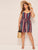 Plus Criss Cross Striped Cami Dress