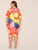 Plus Tie Dye Bodycon Dress