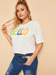 Plus Letter Print Tee