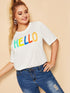 Plus Letter Print Tee