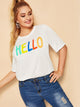 Plus Letter Print Tee