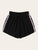 Plus Frill Elastic Waist Side Button Split Shorts