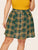Plus Plaid Button Skirt