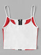 Plus Zip Up Contrast Panel Cami Top