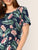 Plus Curved Hem Tropical Print Dress