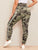 Plus Wide Waist Striped Side Camo Leggings