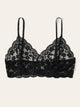 Plus Floral Lace Scallop Trim Bralette