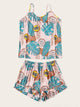 Plus Fruit & Plant Print Cami Pajama Set