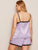 Plus Contrast Lace Satin Cami Top With Shorts Pajama Set