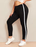 Plus Contrast Taped Side Leggings