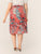 SHEIN Plus Ditsy Floral Button Side Split Skirt