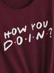 Plus Tie Front Slogan Print Tee