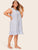 Plus Contrast Lace Ruffle Trim Night Dress