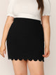 SHEIN Plus Scallop Hem Bodycon Skirt