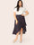 SHEIN Plus Heart Print Asymmetrical Hem Wrap Skirt
