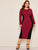 Plus Two Tone Pencil Dress