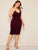 Plus Tie Back Lace Up Ribbed Velvet Halter Dress