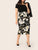 SHEIN Plus Chain Print Pencil Skirt