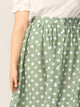 Plus Polka Dot Button Up Skirt