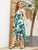 Plus Palm Tree Tulip Hem Cami Dress