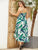 Plus Palm Tree Tulip Hem Cami Dress