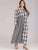 Plus Gingham Print Maxi Dress