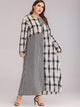 Plus Gingham Print Maxi Dress